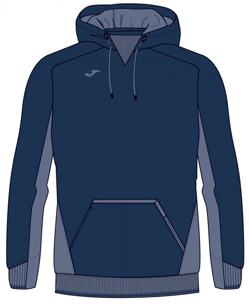 Joma SWEATSHIRT HOODIE CONFORT BLACK-ANTHRACITE