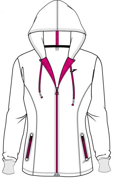 Joma JACKET WHITE-FUCSIA WOMAN GYM