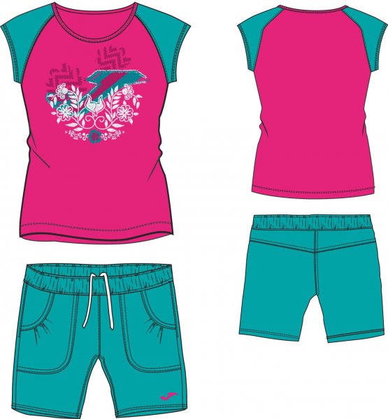 Joma SET PINK-NAVY K/A MÄDCHEN