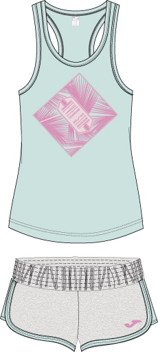 Joma SET JUNIOR GIRL TURQUOISE-LIGHT MELANGE