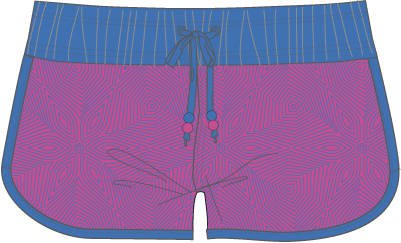 Joma WOMEN BEACH SHORTS SALMON FLUOR-BURGUNDY