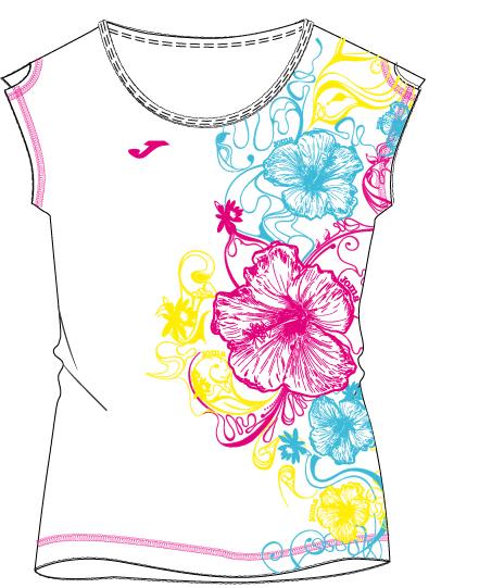 Joma T-SHIRT K/A BEDRUCKT WEISS