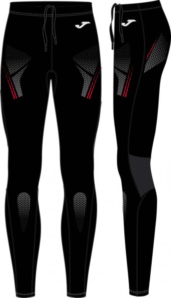 Joma LANGE TIGHT RUNNING SCHWARZ-ROT