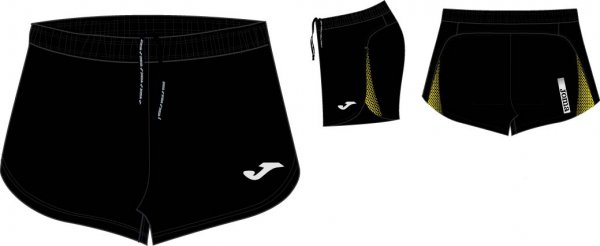 Joma SHORT RUNNING SCHWARZ-ROT