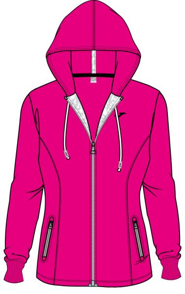 Joma JACKET WHITE-FUCSIA WOMAN GYM