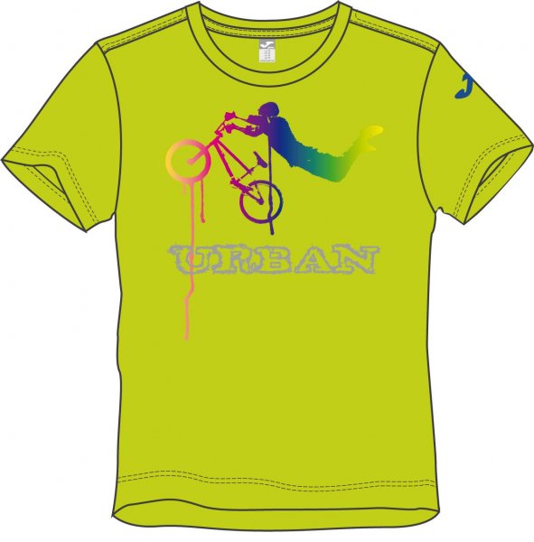 Joma T-SHIRT URBAN GREEN FLUOR S/S