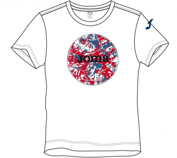 Joma T-SHIRT JOMA BALL WHITE S/S