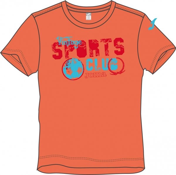 Joma T-SHIRT SPORTS CLUB ORANGE S/S
