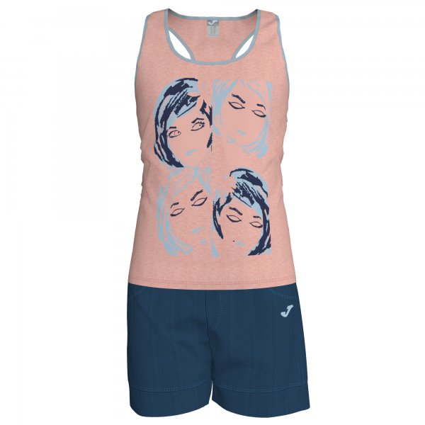 Joma SET JUNIOR SALMON-NAVY SLEEVELESS SUMMER GIRL