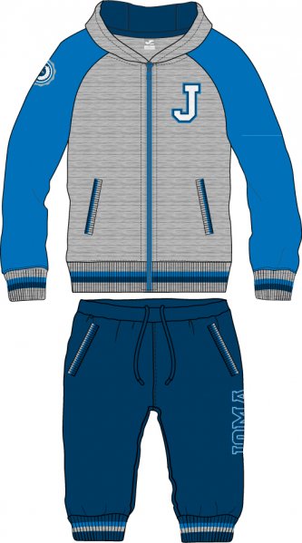 Joma TRACKSUIT GREY-ROYAL BABY