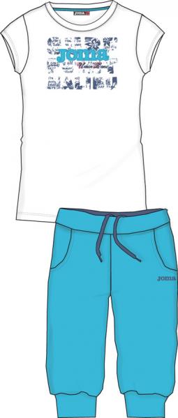 Joma SET 2 STÜCK KIND ROT-MAR(T-SHIRT K/A+BERMUDA)