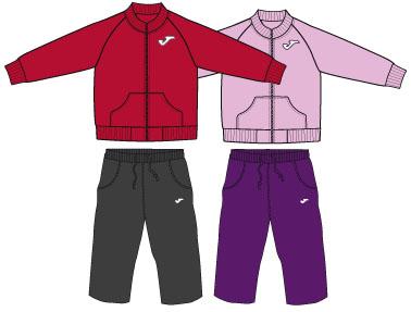 Joma RED-GREY/PINCK-PURPLE CLUB TRACKSUIT PACK