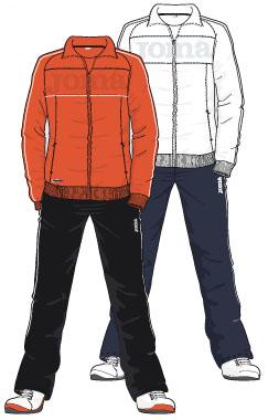 Joma WHITE-NAVY/ORANGE-BLACK PACK TRACKSUIT