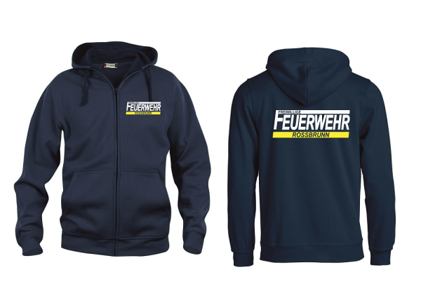 Feuerwehr Roßbrunn Hoodyjacke, unisex, marine