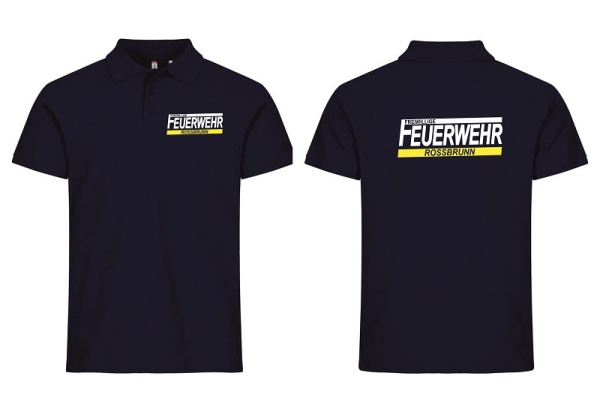 Feuerwehr Roßbrunn Poloshirt Basic unisex, marine